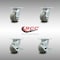 Service Caster 4 Inch SS Thermoplastic Rubber Swivel Caster Set with Roller Bearing 2 Brake SCC SCC-SS30S420-TPRRD-2-TLB-2 - alternate 3